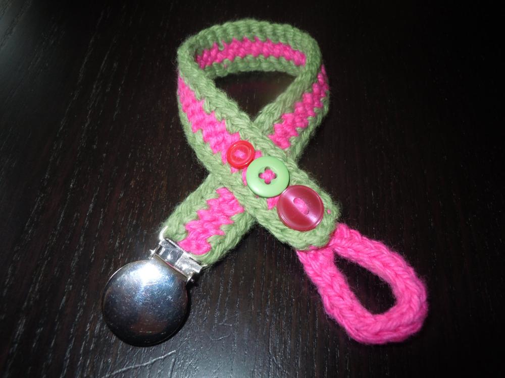 Knit and Crochet Pacifier Holder