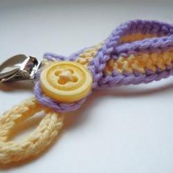 Knit and Crochet Pacifier Holder