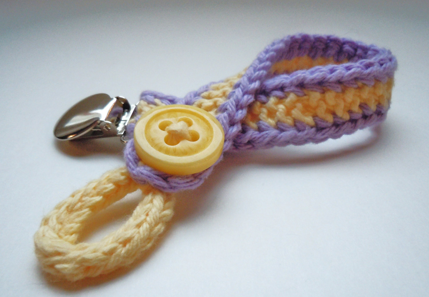 Knit And Crochet Pacifier Holder on Luulla